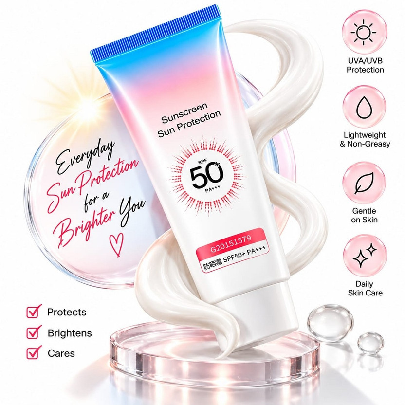 nuvya Sunscreen - SPF 50+ PA+++ Face Sunscreen SPF 50 PA+++ Lightweight Sun Care Cream for Daily Use(30 g)