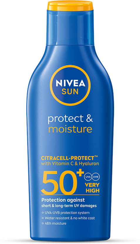 NIVEA Sunscreen - SPF 50+ PA+++ UVA UVB, Moisturizing Lotion with Vitamin E, For Men & Women(125 ml)