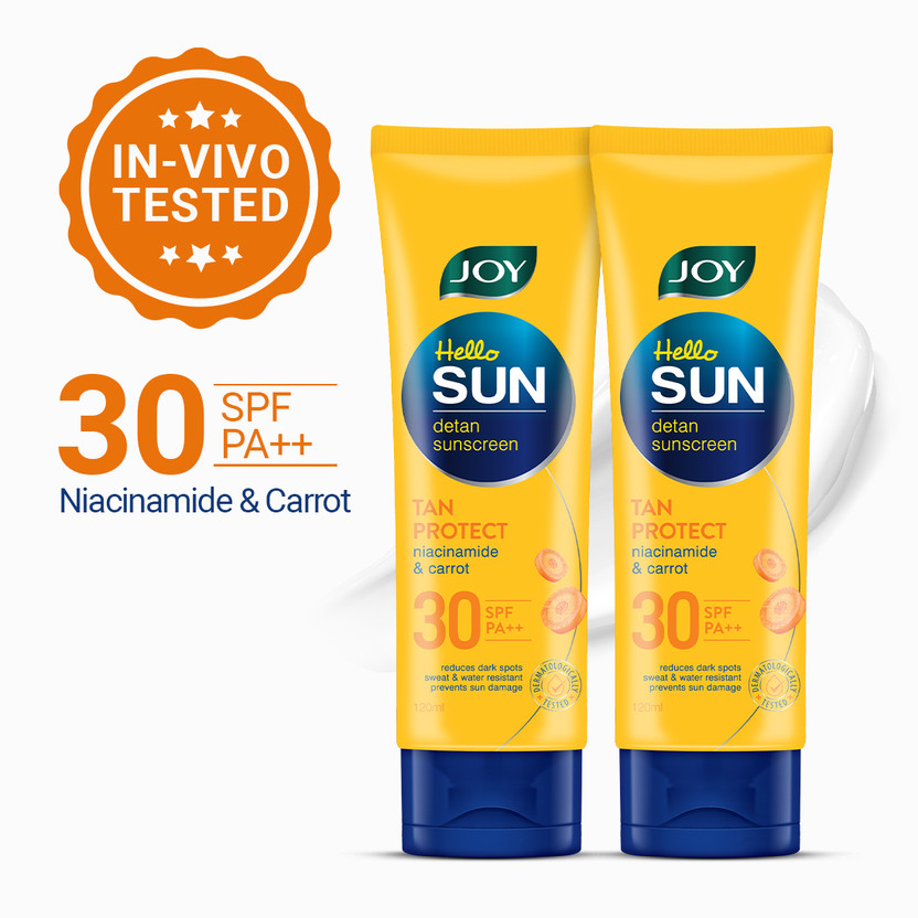 Joy Joy Sunscreen - SPF 30 PA++ Broad Spectrum with No White Cast(200 ml) - Flipkart Deal