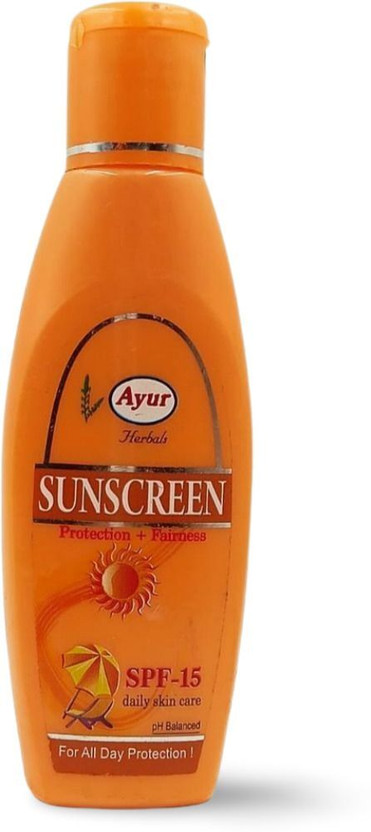 AYUR AYUR HERBALS Sunscreen - SPF 50 PA+ Protection + Fairness Daily Skin Care(100 ml) - Flipkart Deal