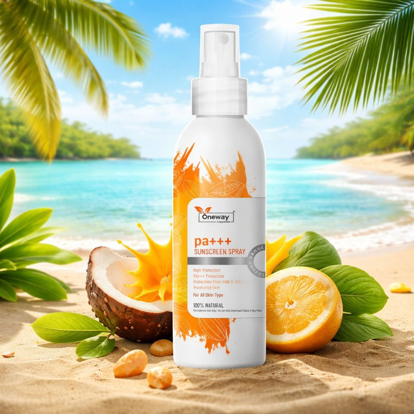 Oneway Happiness Sunscreen - SPF 30 PA+++ Sun Care Spray SPF 30 | Non-Greasy & Skin-Friendly Protection(100 ml)