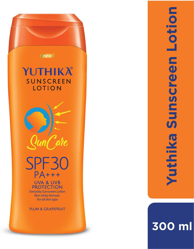 Yuthika Yuthika Sunscreen - SPF 30 PA+++ Sunscreen For Women & Men | SPF 30 PA+++ UVA & UVB Protection | Sunscreen Lotion(300 ml) - Flipkart Deal