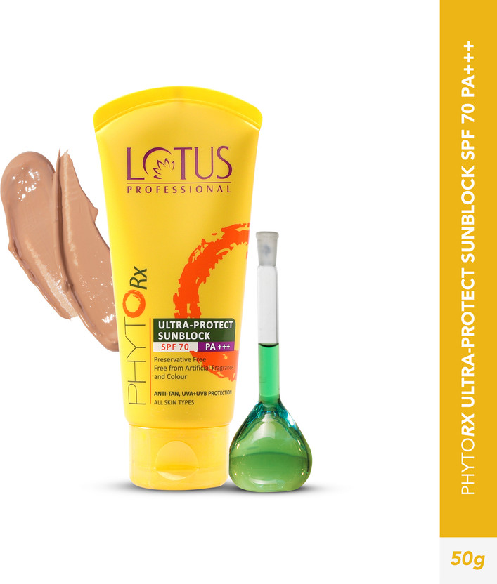 Lotus Professional Sunscreen - SPF 70 PA+++ PROFESSIONAL PHYTO-RX ULTRA-PROTECT SUNBLOCK SPF-70 PA+++(50 g)