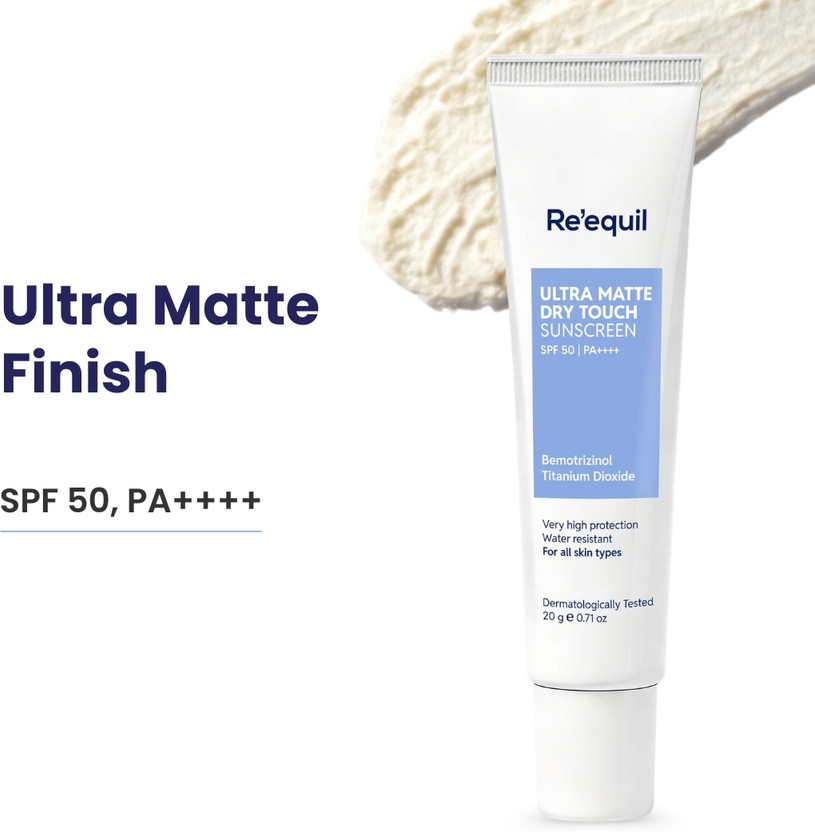 Re'equil Sunscreen - SPF 50 PA++++ Ultra Matte Dry Touch Gel(20 g)
