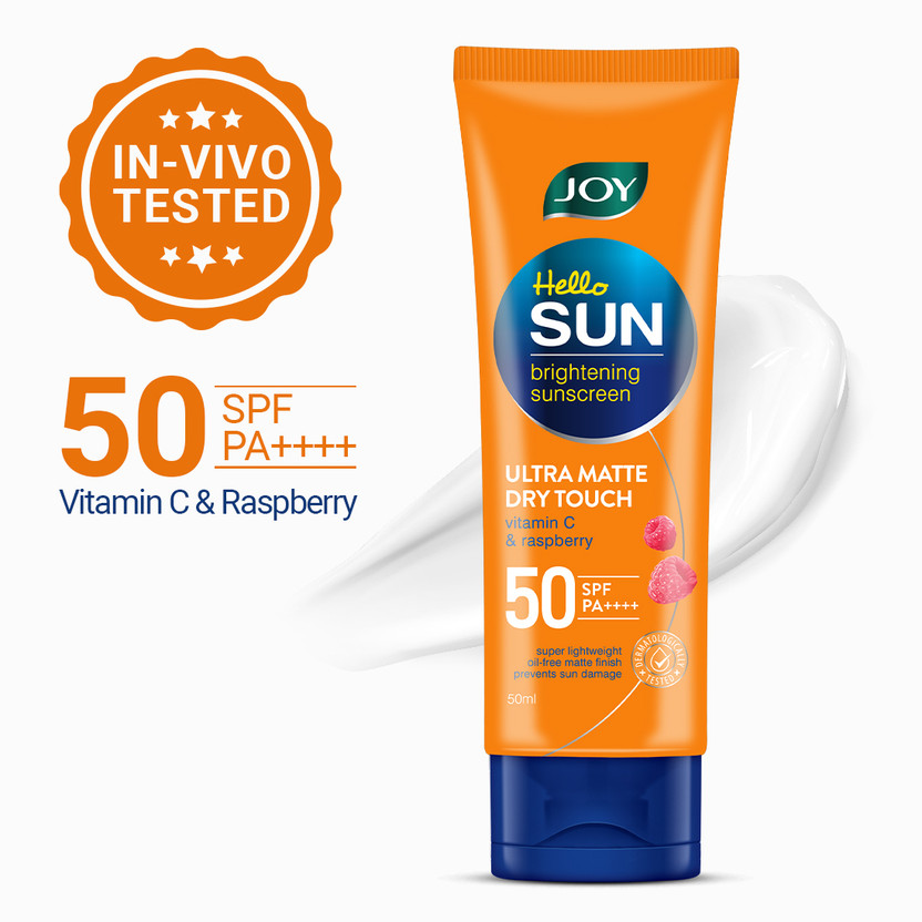 Joy Joy Sunscreen - SPF 50 PA++++ Ultra Matte Dry Touch Sunscreen For Oily Skin(50 ml) - Flipkart Deal