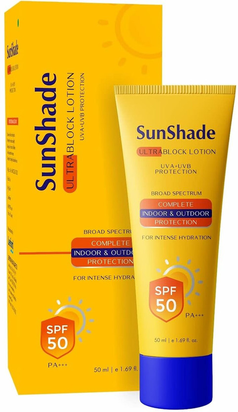 SunShade Sunscreen - SPF 50 PA+++ Sunscreen SPF 50 PA+++ Lotion for Face & Body(50ml)(50 ml)