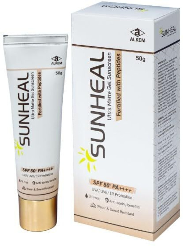 Sunheal Sunscreen - SPF 50 PA++++ Ultra Matte Gel Sunscreen With UVA/UVB/IR(50 g)
