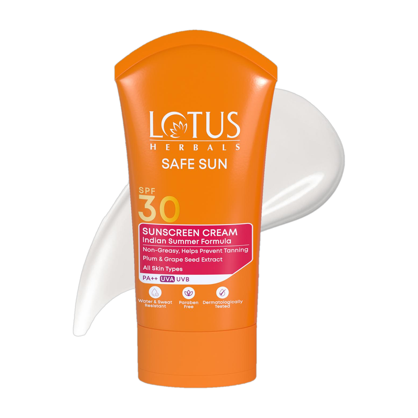 LOTUS HERBALS Sunscreen - SPF 30 PA++ Safe Sun Sunscreen Black Plum Extract(100 g)