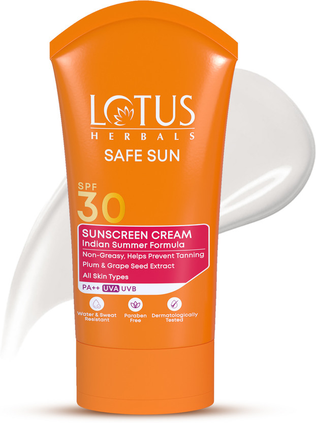LOTUS HERBALS Sunscreen - SPF 30 PA++ Safe Sun Sunscreen Black Plum Extract(100 g)