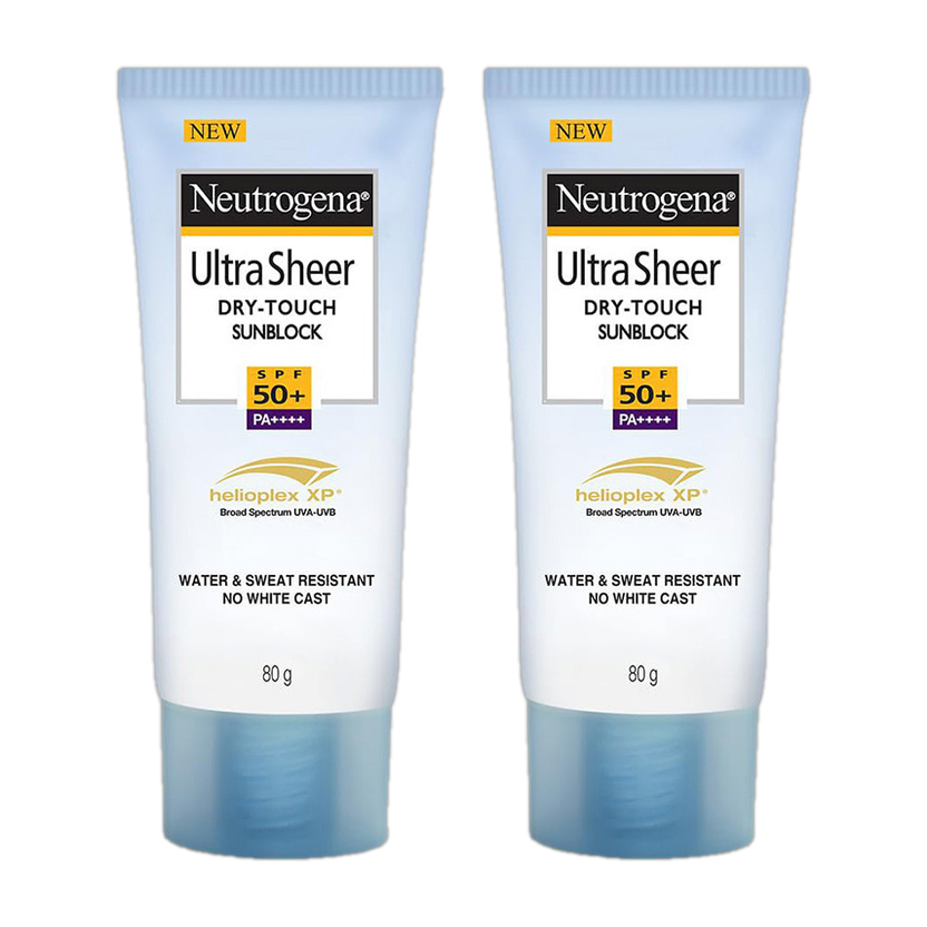 NEUTROGENA Sunscreen - SPF 50 PA++++ Ultra Sheer Dry-Touch Sunblock| Water and sweat resistant| No white cast(160 g)