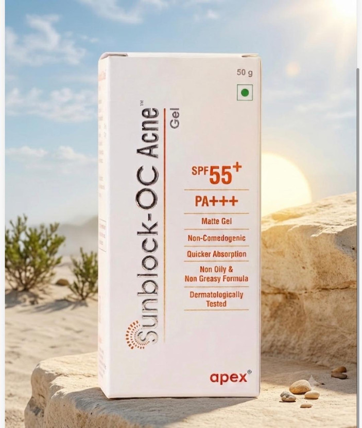 Sunblock-oc acne Sunscreen - SPF 55+ PA+++ Acne suncreen(50 g)