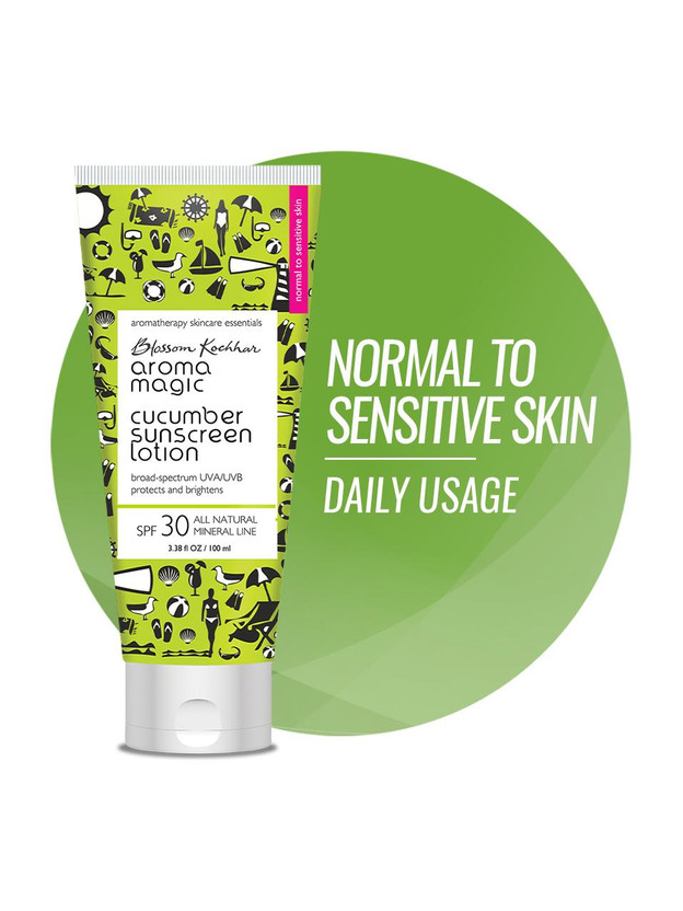 Aroma Magic Sunscreen - SPF 30 PA++ Cucumber Lotion|Brightens & Protect from UVA/UVB|Normal-Sensitive Skin(100 ml)