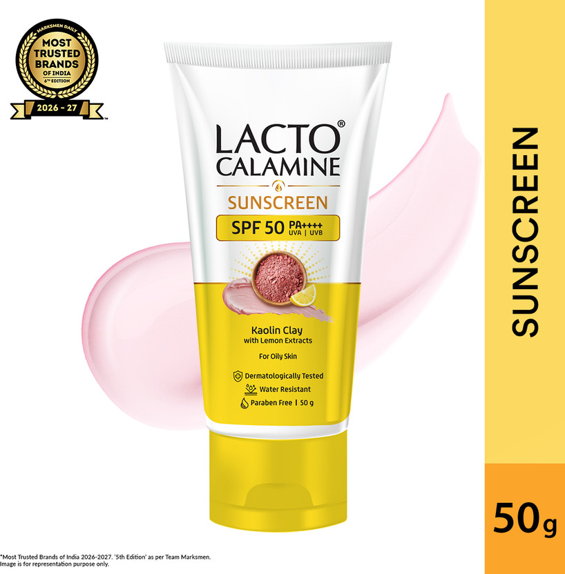 Lacto Calamine Sunscreen - SPF 50 PA+++ Sunshield Matte Look Paraben & Sulphate free(50 g)