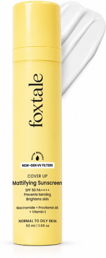 Foxtale Sunscreen - SPF 70 PA++++ Matte Sunscreen for Oily Skin with Niacinamide|Prevents Tan(50 ml)