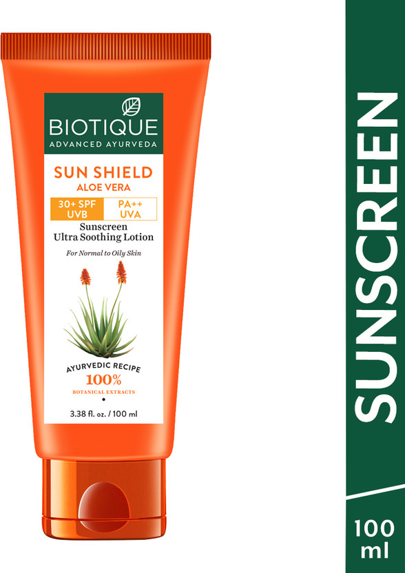 BIOTIQUE Sunscreen - SPF 30+ PA++ Bio Aloe Vera SPF 30 Sunscreen 100 ml(100 ml)