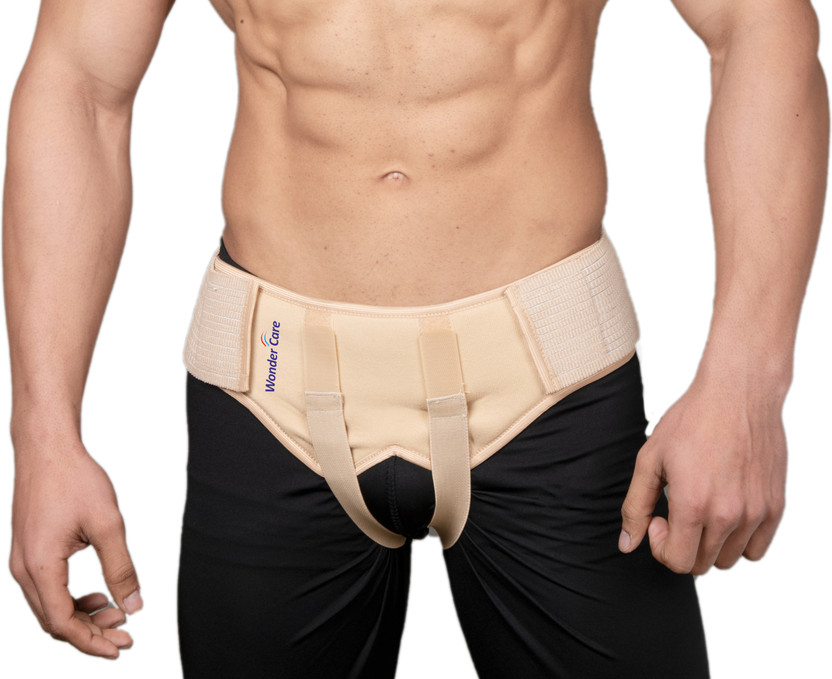 Wonder Care Inguinal Hernia Belt for Men || Post-Surgery Hernia Brace for Double Inguinal Back / Lumbar Support(Beige)