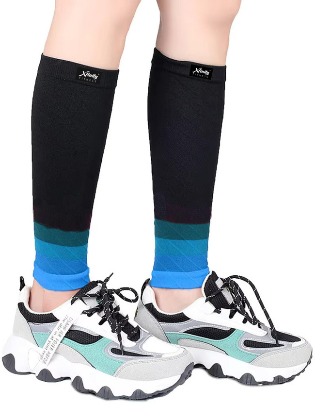 Xfinity Fitness Calf Support Pair and Shin Sleeves Stretchable Breathable Compression Recovery Calf Support