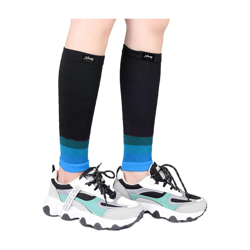 Xfinity Fitness Calf Support Pair and Shin Sleeves Stretchable Breathable Compression Recovery Calf Support