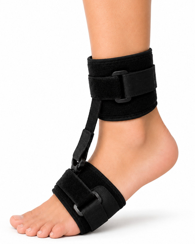 Wonder Care Orthopedic Foot Support Brace for Stability and Walking Foot Support(Black)