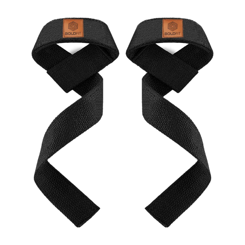 BOLDFIT Weight Lifting Straps Wrist Bands Gym for Men Hand Band Wrist Support(Black)