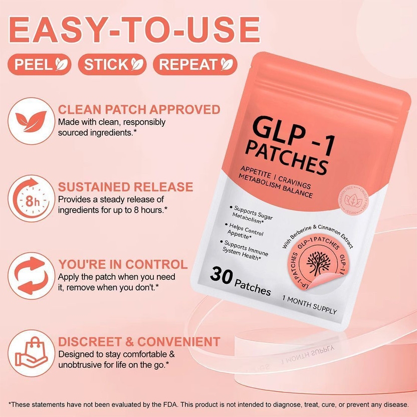 ARMM Products GLP-1 Metabolism Support Patches | Berberine & Cinnamon Herbal Patch Shoulder Support