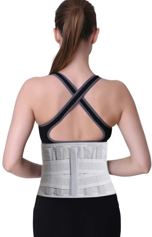 Dr Trust USA Backache Lumbo Sacral Pain Relief Mesh Belt -330 Orthopedic Adjustable Spine Back / Lumbar Support(Grey)