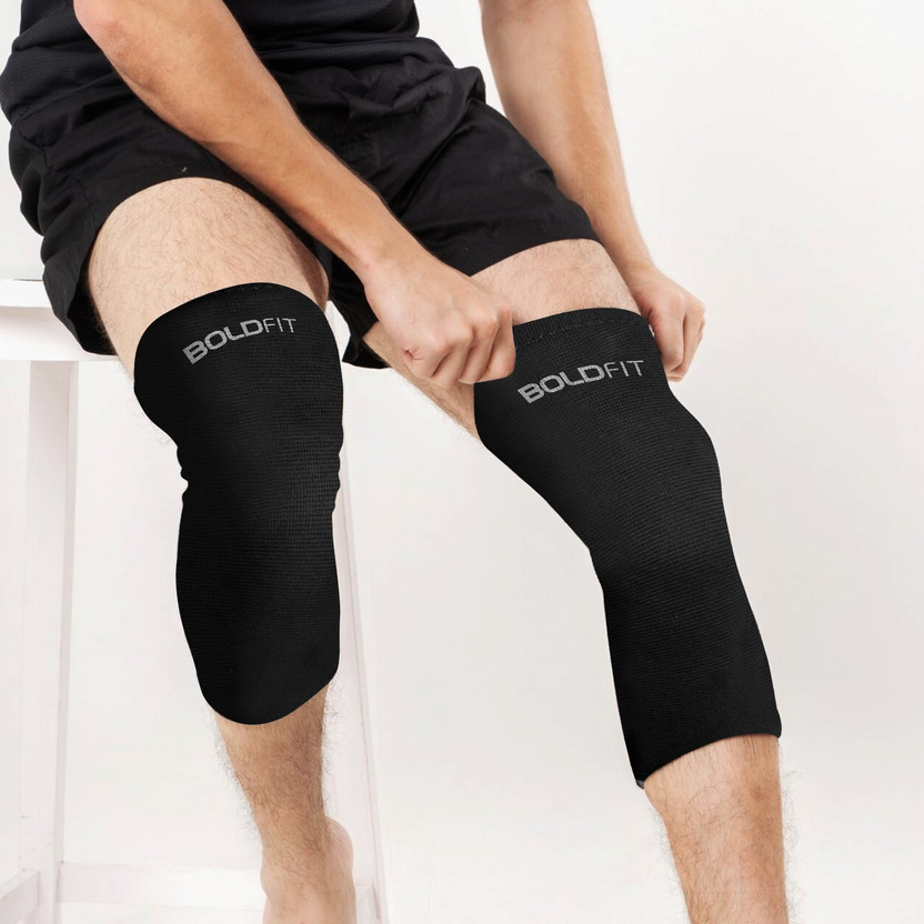 BOLDFIT Knee Cap for Knee Pain for Women Men Knee Support Gym Knee Cap for Sports Pain Knee Support(Black)