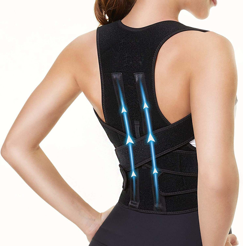 Ahs Products Dual Metallic Plates at back Belt Poustre Support Man & Woman Posture Corrector