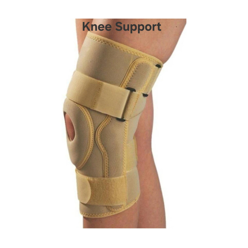 Zoi-Ortho Adjustable Knee Support Knee Pain Relief Brace Hinged Knee Stabilizer Belt Knee Support(Beige)