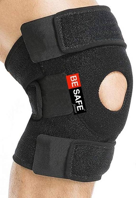 BE SAFE Forever Knee Cap Support Band Open Patella Knee Brace, Single