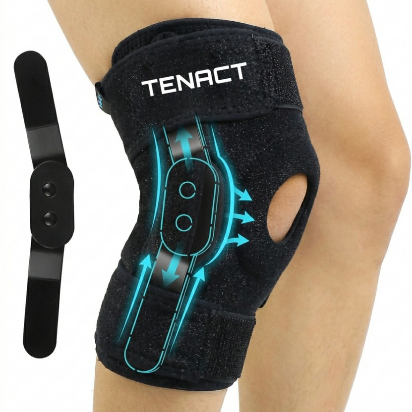 TENACT Hinged Knee Brace for Arthritis Pain Relief and Meniscus Tear Recovery Support Knee Support(Black)