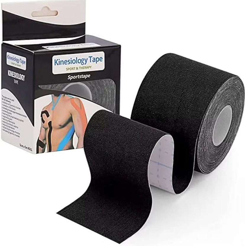 R A Products Athletic Sports Lifting Tape Physical Therapy Equipment Latex-Free Breathable Kinesiology Tape(Black)
