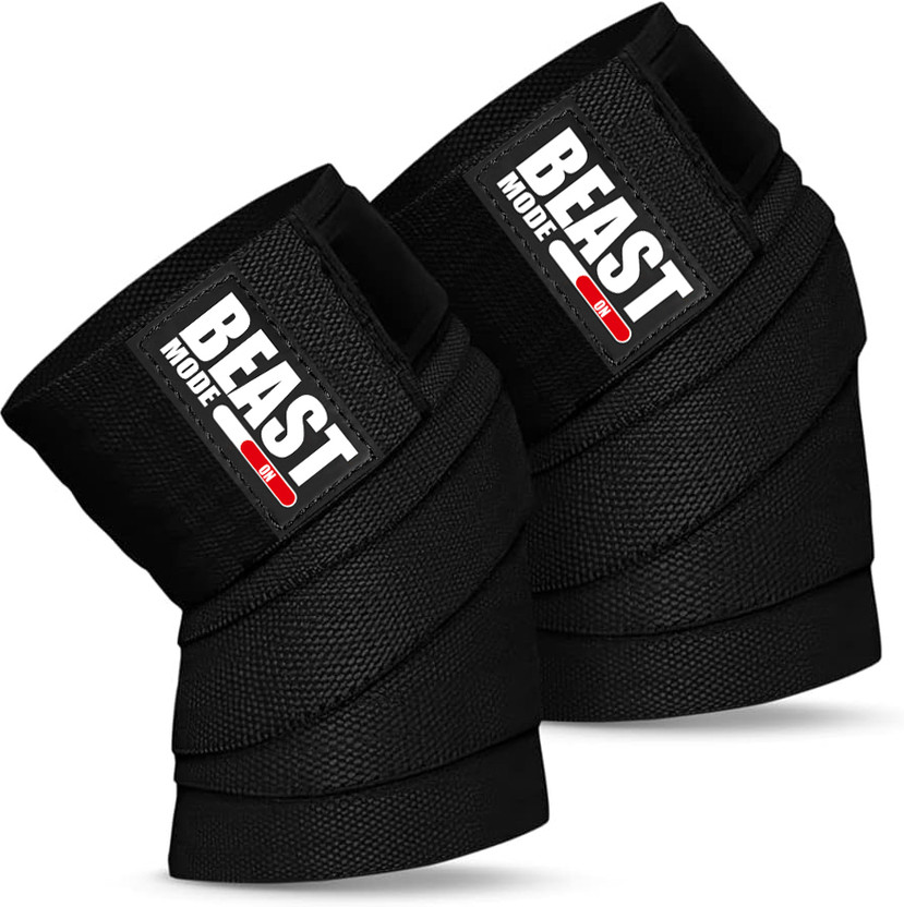STEIGEN FITNESS beast mode knee wraps for squats, knee supporter for gym Knee Support(Black)
