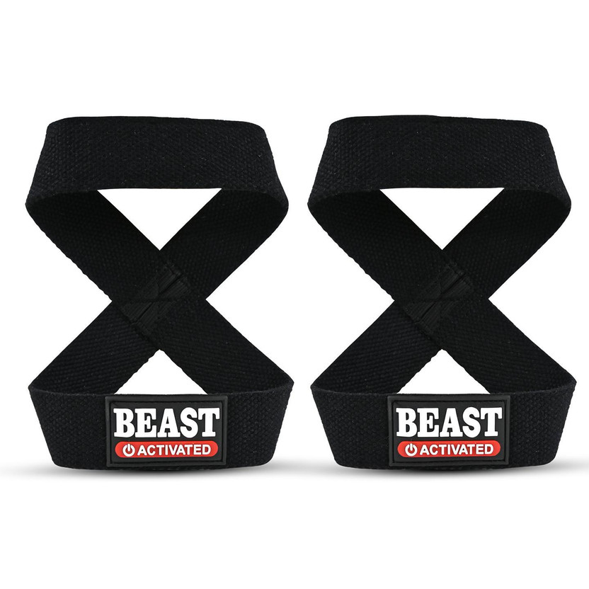 EasyHealth EasyHealth Professional Figure 8 Lifting Straps, Deadlift, Cotton For Gym Wrist Support(Black) - Flipkart Deal