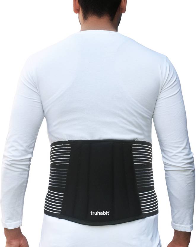 TruHabit Lumbar Sacral Belt (XL) Dual Adjustable Back Pain Belt Back