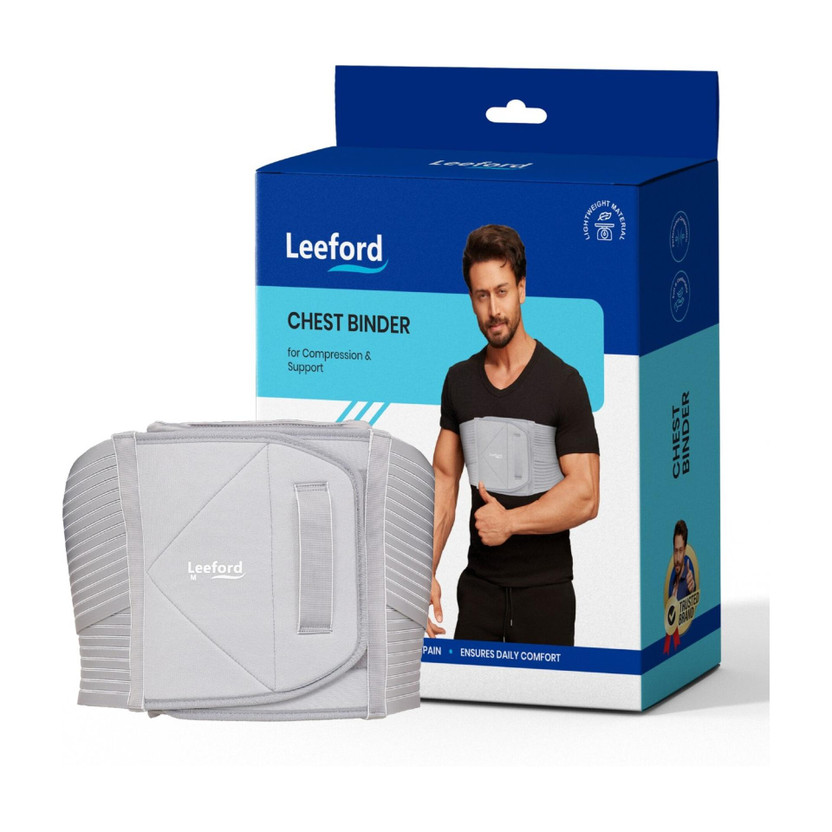 Leeford Leeford Ortho Chest Binder | Post-Surgery Recovery Belt with Adjustable Fit Supporter(Grey) - Flipkart Deal