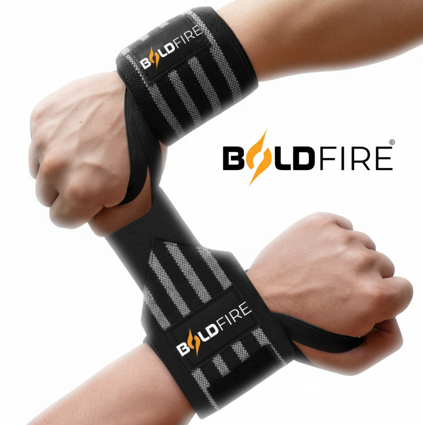 BoldFire BoldFire Weight Lifting Wrist Straps for Gym | Heavy Duty Wrist Support for Deadlift Men & Women(Grey, Pack of 2) - Flipkart Deal
