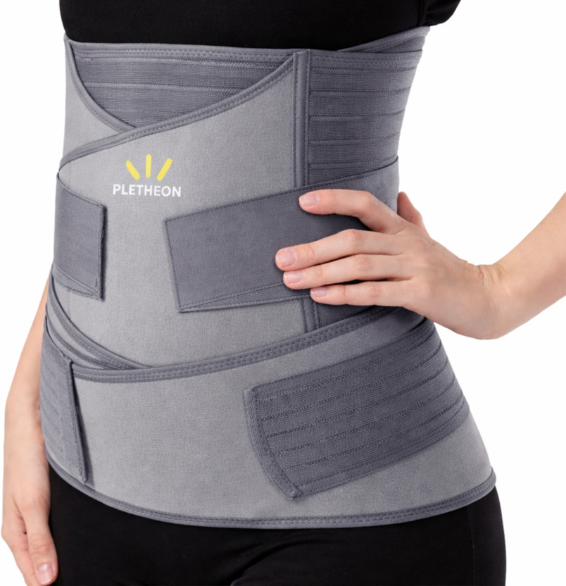 PLETHEON Belt after delivery for tummy reduction Shapewear Post pregnancy belt Abdominal Belt(Grey)
