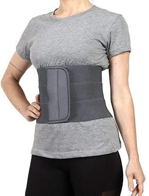 OrthivaX Abdominal Support Belt for Men & Women –for Post-Surgery Recovery Abdominal Belt(Grey)