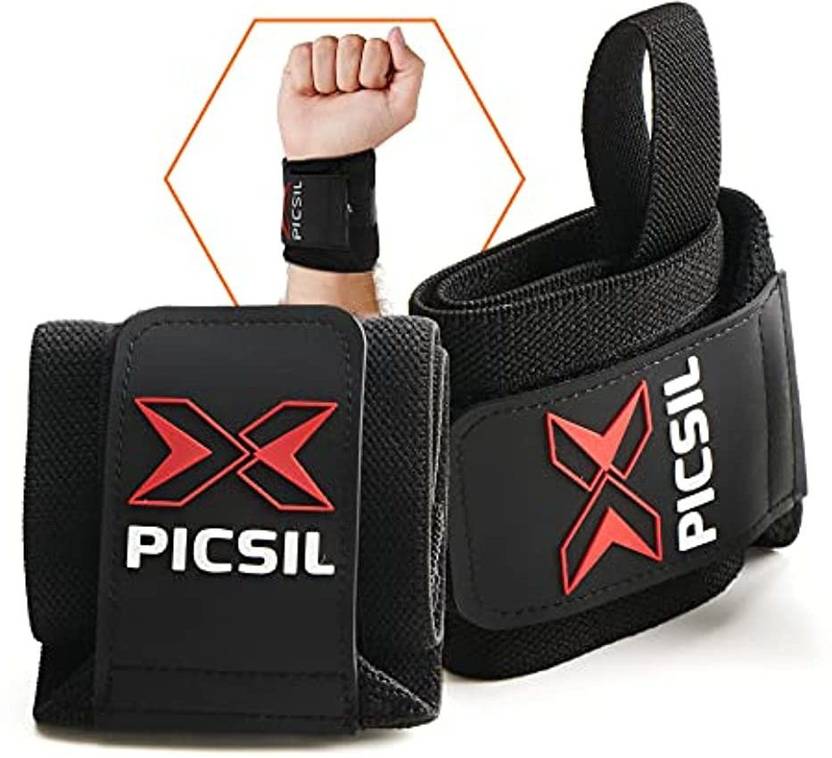 Picsil Wrist Wraps With Double Fabric Fastener Stretchable Wrist Straps