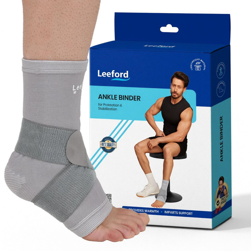 Leeford Leeford Ankle Binder|Breathable Support for Sprains & Sports Injuries Ankle Support(Grey) - Flipkart Deal
