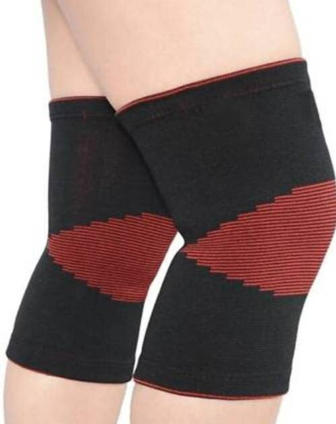 HEAREAL HEAREAL HEALTH CARE Unisex Stretchable Orthopedic Knee cap Brace For Joint Pain & Arthritis (PAIR) Knee Support(Black, Red) - Flipkart Deal