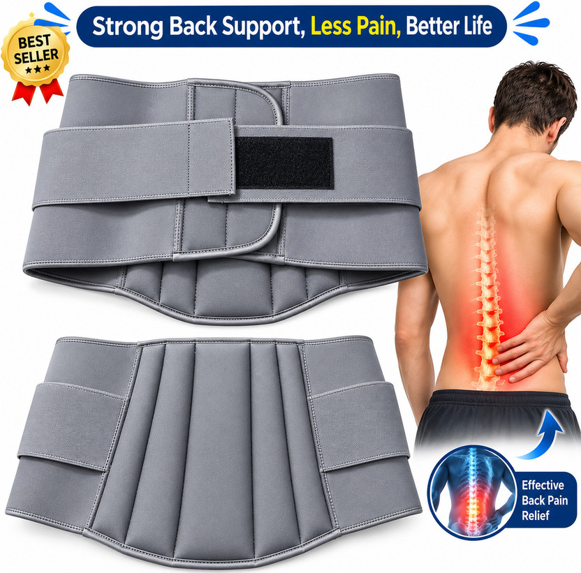 MoveWell Orthopedic Lumbar Sacral Belt for Men & Women, Lower Back Support Belt ,Lumbar Support Belt Back / Lumbar Support(Grey)