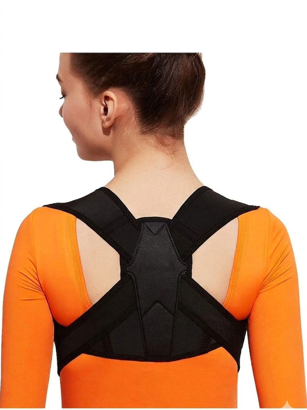 Ahs Products Body Back Posture Correcting Belt Backbone Clavicle Brace Shoulder Support Belt Posture Corrector(Black)