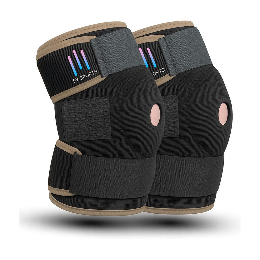 FY FY Sports Adjustable Knee Cap Support Brace Sports Gym Running Arthritis Joint Pain Relief Knee Support(Beige) - Flipkart Deal