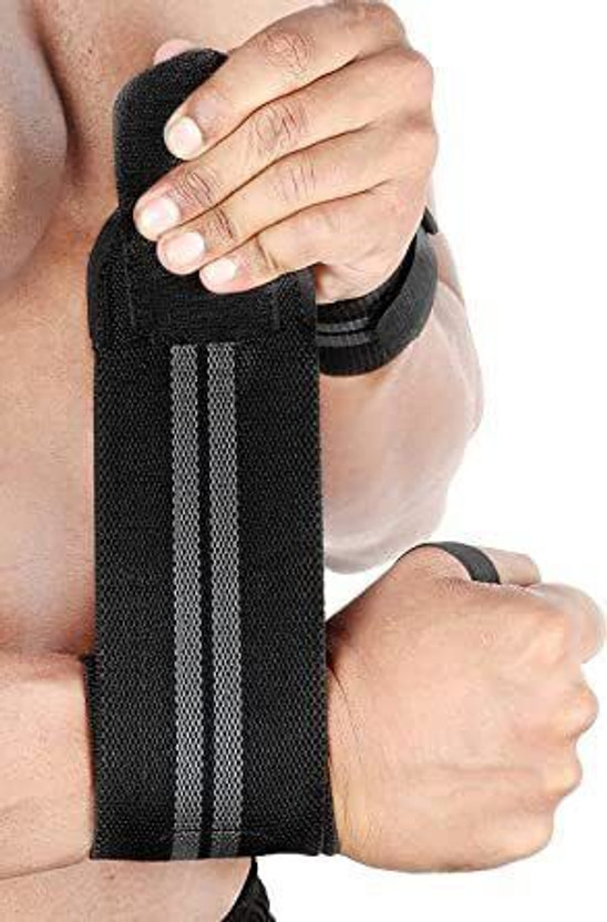 RBB HUB Sports Weightlifting Wristband Training Hand Bands Hand Wrist Wrap Wrist Support Wrist Support(Grey)