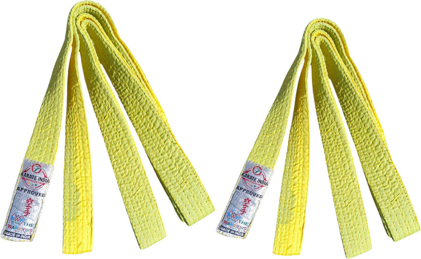 Dhaani Dhaani Karate India Approved Yellow Belt, Professional Martial Arts Belt, Pack of 2 Abdominal Belt - Flipkart Deal