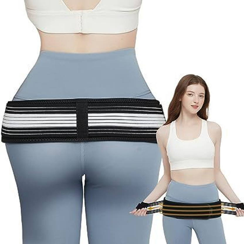 unitrade Lower Back Si Joint Pelvic Hip and Sciatic Pain Maternity Pregnancy Belt Back / Lumbar Support(Black)