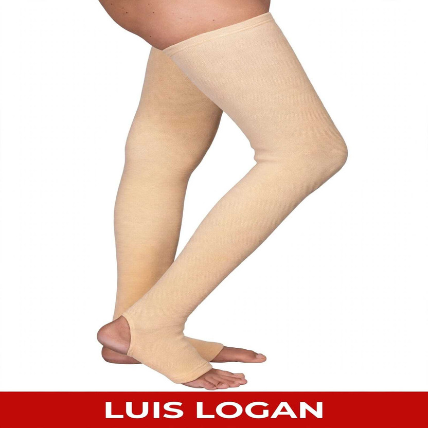 LUIS LOGAN Varicose vein Stocking Circulation Compression Socks Knee Support(Beige)