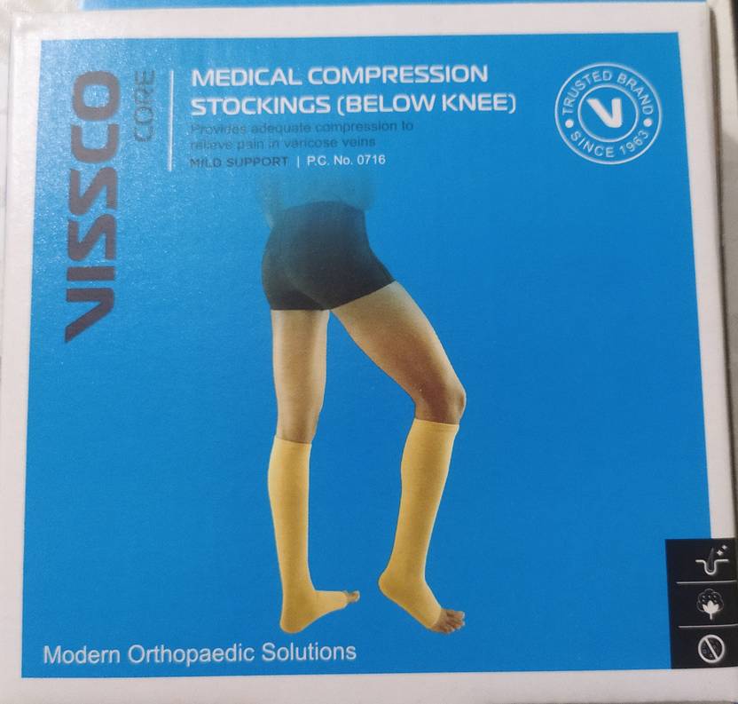 VISSCO COMPRESSION STOCKING BELOW KNEE Knee, Calf & Thigh Support Buy